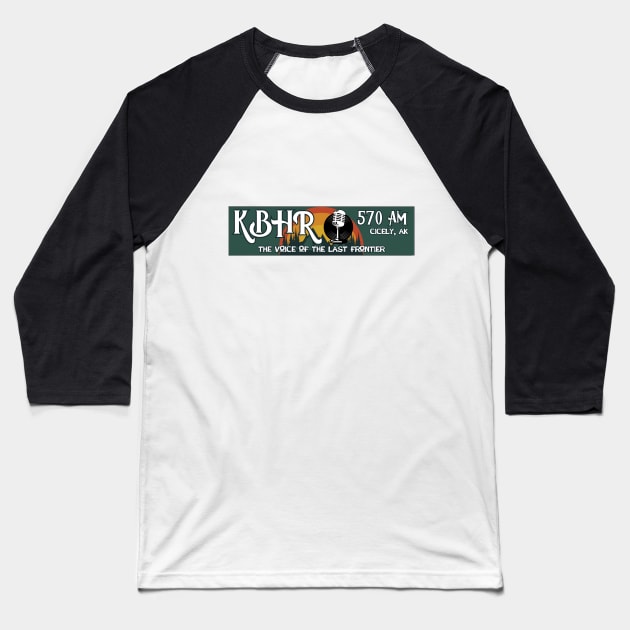 KBHR Green Bumper Sticker Baseball T-Shirt by Ironymaiden 